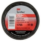 3M™ Temflex™ Cotton Friction Tape 1755, 3/4 in x 60 ft, Black, 20 rolls/Case (Case of 20)