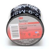 3M™ Temflex™ Mining-Grade Vinyl Electrical Tape 1700P, 1-1/2 in x 66 ft, Printed, Black, 1 roll/c...