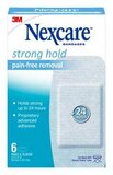 Nexcare™ Strong Hold Pain-Free Removal Bandages, Knee & Elbow SSB-06, 2
in x 4 in (50 mm x 101 mm) (Case of 24)