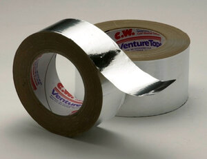 3M™ Venture Tape™ Aluminum Foil Tape 1520CW, Silver, 1 in x 50 yd, 3.2 mil, 48 rolls per case