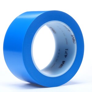 3M™ Vinyl Tape 471, Blue, 2 in x 36 yd, 5.2 mil, 24 rolls per case