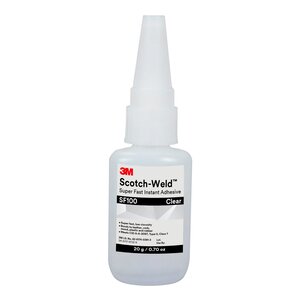 3M™ Scotch-Weld™ Super Fast Instant Adhesive SF100, Clear, 20 Gram Bottle, 10/case