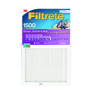 Filtrete™ Allergen, Bacteria & Virus Air Filter, 1500 MPR, 2000DC-6, 16 in x 20 in x 1 in (40,6 cm x 50,8 cm x 2,5 cm)