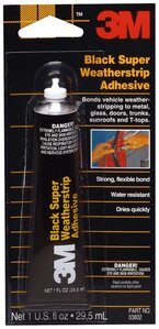 3M™ Black Super Weatherstrip Adhesive, 03602, 1 oz, 24 per case