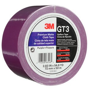 3M™ Premium Matte Cloth (Gaffers) Tape GT3, Purple, 72 mm x 50 m, 11
mil, 16 per case