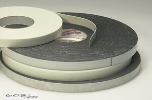 3M™ Venture Tape™ Double Sided Polyethylene Foam Glazing Tape VG1208, Black, 1/4 in x 85 ft, 125 mil, 78 rolls per case