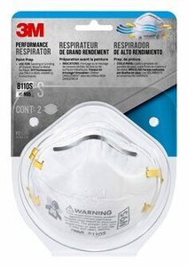 3M™ Performance Paint Prep Respirator N95 Particulate, 8110SP2-DC, Size
Small, 2 eaches/pack, 12 packs/case