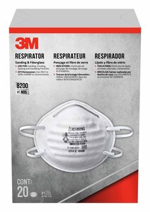 3M™ Sanding and Fiberglass Respirator, 8200H20-DC, 20 eaches/pack, 4
packs/case