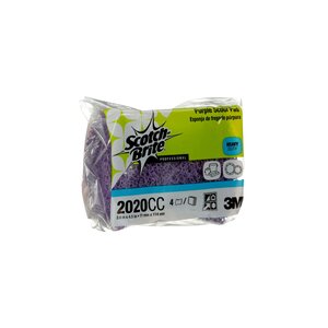 Scotch-Brite™ Purple Scouring Pad 2020CC, 2.8 in x 4.5 in, 4/Pack, 10 Pack/Case
