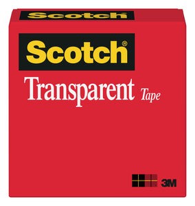 Scotch® Transparent Tape 600 Clear, 1/2 in x 1296 in, 144 per case Boxed