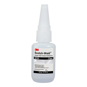 3M™ Scotch-Weld™ Super Fast Instant Adhesive SF20, Clear, 20 Gram Bottle, 10/case