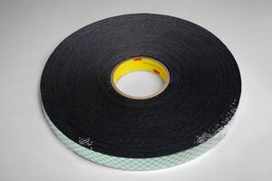 3M™ Double Coated Urethane Foam Tape 4052, Black, 3/4 in x 72 yd, 31 mil, 12 rolls per case