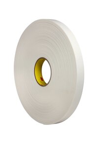 3M™ Double Coated Polyethylene Foam Tape 4462, White, 1 in x 72 yd, 31 mil, 9 rolls per case