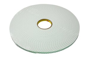 3M™ Double Coated Urethane Foam Tape 4008, Off White, 1/4 in x 36 yd, 125 mil, 36 rolls per case