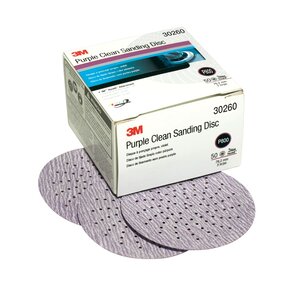 3M™ Hookit™ Purple Clean Sanding Disc 343U, 30260, 3 in, P800, 50 discs per carton, 4 cartons per case