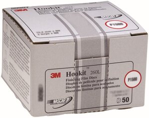 3M™ Hookit™ Finishing Film Abrasive Disc 260L, 00969, 6 in, P1000, 100 discs per carton, 4 cartons per case