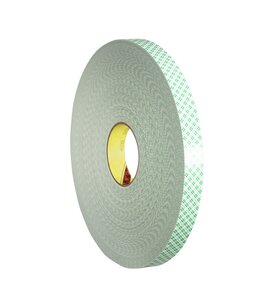 3M™ Double Coated Urethane Foam Tape 4032, Off White, 1 in x 72 yd, 31 mil, 9 rolls per case