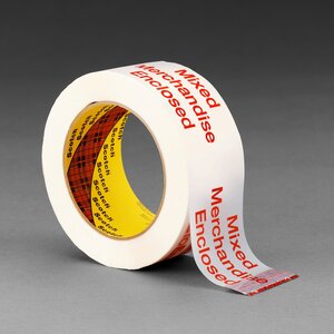 Scotch® Printed Message Box Sealing Tape 3775 White, 48 mm x 100 m, 36 per case bulk