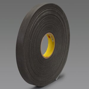 3M™ Vinyl Foam Tape 4726, Black, 14 in x 36 yd, 62 mil, 1 roll per case