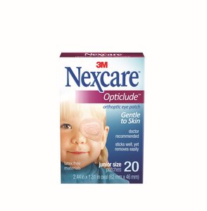 Nexcare™ Opticlude™ Orthoptic Eyepatch 1537, Junior, 2.44 in x 1.81 in (62 mm x 46 mm) 20 Patches/Box