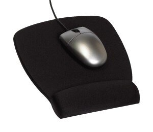 3M™ Foam Mouse Pad Wrist Rest MW209MB, Compact Size, with Antimicrobial Product Protection, Fabric, Black, 6.8 in x 8.6 in x 0.75 in