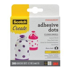 Scotch® Adhesive Dots 010-300S-CFT, Clear