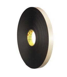 3M™ Double Coated Polyethylene Foam Tape 4492B, Black, 18 in x 72 Yds, 31 mil, 1 roll per case