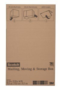 Scotch™ Folded Box, 8022FB 22 in x 22 in x 14 in Folded Box