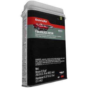 Bondo® Fiberglass Resin, 00402, 0.9 Quart, 2 per case