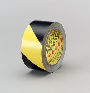 3M™ Safety Stripe Tape 5702, Black/Yellow, 48 in x 20 yd, 5.4 mil, 4 rolls per case, Untrimmed