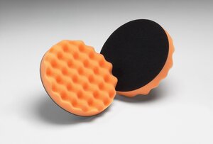 3M™ Finesse-it™ Buffing Pad 02362B, 5-1/4 in Orange Foam Black Loop, 10 per inner 50 per case