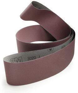 3M™ Cloth Belt 302D, P120 J-weight, 3 in x 118 in, Film-lok, Full-flex