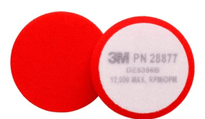 3M™ Finesse-it™ Buffing Pad Flat Face 28877, 3-1/2 in, Red Foam, 10 per inner 50 per case