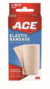 ACE™ Elastic Bandage w/hook closure 207604, 4 in