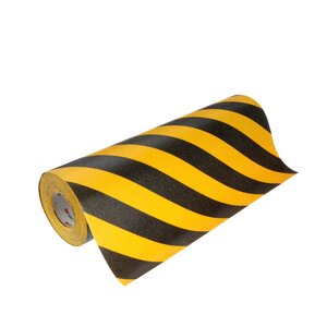 3M™ Safety-Walk™ Slip-Resistant General Purpose Tapes & Treads 613, Black/Yellow Stripe, 12 in x 60 ft, Roll, 1/Case