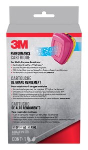 3M™ Replacement Cartridges for Multi-purpose Respirator, 60923H1-DC, 1
pair/pack, 5 packs/case