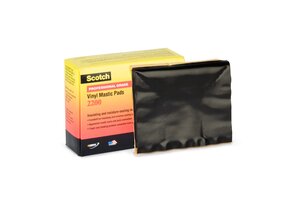 Scotch® Vinyl Mastic Pad 2200, 2-1/2 in x 4-1/2 in, Black, 40 rolls/carton, 200 rolls/Case