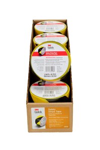 3M™ Safety Stripe Tape 766DC, Black/Yellow, 2 in x 36 yd, 5 mil, 12 rolls per case, Individually Wrapped Conveniently Packaged