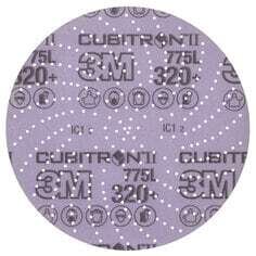 3M Xtract™ Cubitron™ II Film Disc 775L, 320+, 8 in, Die 800LG, 50/Inner,
250 ea/Case