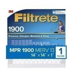 Filtrete™ High Performance Air Filter 1900 MPR UA11DC-4, 14 in x 14 in x 1 in (35.5 cm x 35.5 cm x 2.5 cm)