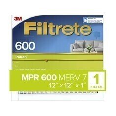 Filtrete™ Electrostatic Air Filter 600 MPR 9880DC-4, 12 in x 12 in x 1 (30.4 cm x 30.4 cm x 2.5 cm)
