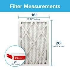 Filtrete™ Electrostatic Air Filter 1000 MPR NADP00-2IN-4, 16 in x 20 in x 2 in (40.6 cm x 50.8 cm x 5 cm)