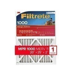 Filtrete™ Electrostatic Air Filter 1000 MPR NADP03-2IN-4, 20 in x 25 in x 2 in (50.8 cm x 63.5 cm x 5 cm)