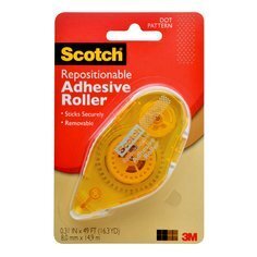 Scotch® Adhesive Roller Repositionable 6055-RPS, .31 in x 49 ft