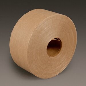 3M™ Water Activated Paper Tape 6145 Natural Light Duty Reinforced, 72 mm x 450 ft, 10 rolls per case Bulk