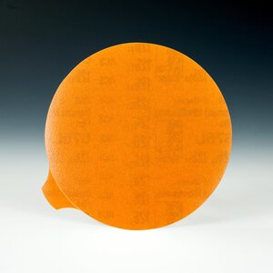 3M™ Diamond Microfinishing Film PSA Disc 675L, 125 Mic, Orange, 6 in x 1/2 in, Die 600W
