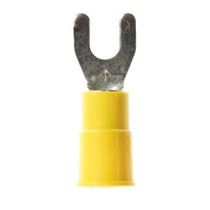 3M™ Highland™ Vinyl Insulated Fork Terminal FV14-10Q, AWG 16-14, 25/bag, wider-tongue design for use on free-standing studs