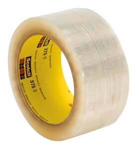 Scotch® High Performance Box Sealing Tape 375 Clear, 72 mm x 50 m, 24 Individually Wrapped Rolls Per Case, Conveniently Packaged
