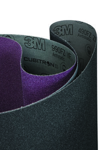 3M™ Cubitron™ II Cloth Belt 990FZ, 80+ YF-weight, 43 in x 103 in, Film-lok, Single-flex