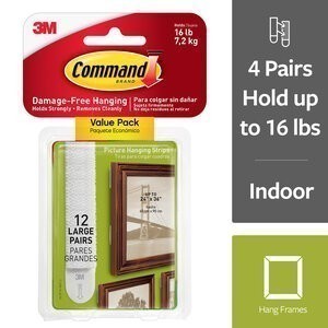 Command™ Large Picture Hanging Strips 17206-12ES